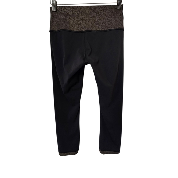 Lululemon Wunder Under Crop Leggings High-Rise Luminosity Blck Foil 21" Sz 6 - Picture 7 of 14
